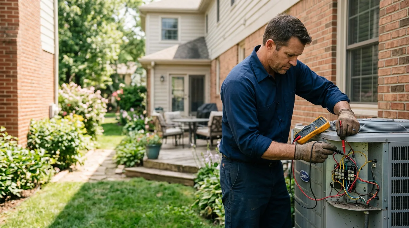HVAC technician working near Burrton, KS